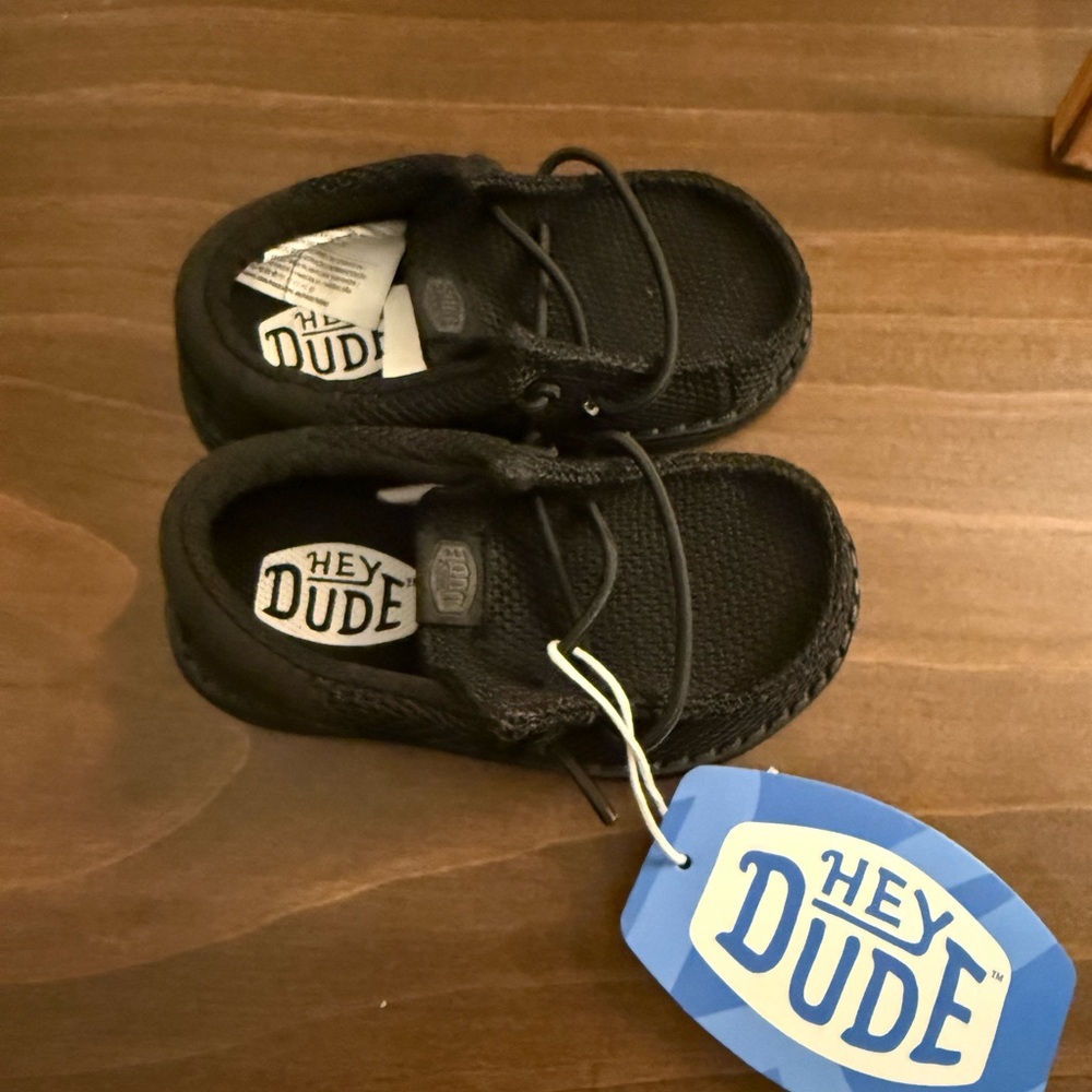 Hey Dude Wally Toddler Funk Mono Black Shoes - BRAND NEW! Tags attached